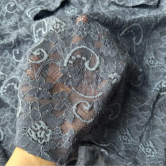 Aritzia Talula Navy Lace Semi Sheer Mini Dress - Picture 8 of 14